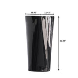 XBrand 22.4" H Plastic Self Watering Indoor Outdoor Triangle Planter Pot w/Glossy Finish, Tall Decorative Gardening Pot