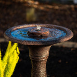XBrand 23.43"H Resin, Stone Powder & Glass Fiber 1 Tier Water Fountain for Outdoor Decor, Birdbath Fountain, Dark Brown