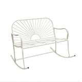 XBrand 44.5"L Iron Sun-Patterned Seat for Two Indoor/Outdoor Rocking Bench