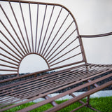 XBrand 44.5"L Iron Sun-Patterned Seat for Two Indoor/Outdoor Rocking Bench
