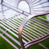 XBrand 44.5"L Iron Sun-Patterned Seat for Two Indoor/Outdoor Rocking Bench
