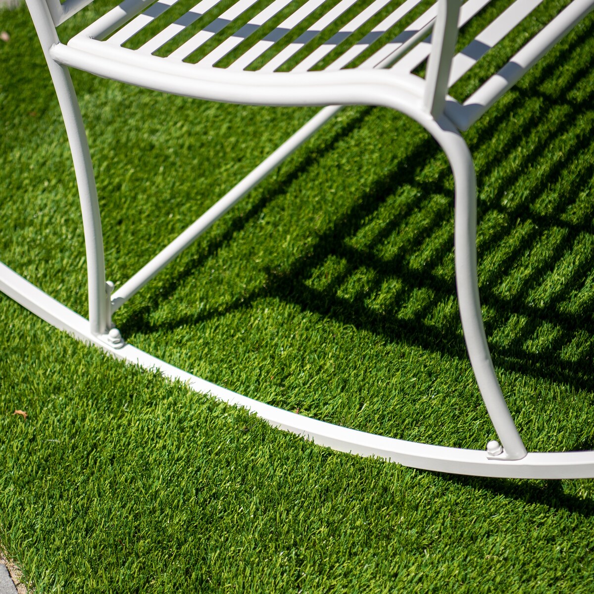 XBrand 44.5"L Iron Sun-Patterned Seat for Two Indoor/Outdoor Rocking Bench