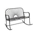 XBrand 44.5"L Iron Sun-Patterned Seat for Two Indoor/Outdoor Rocking Bench