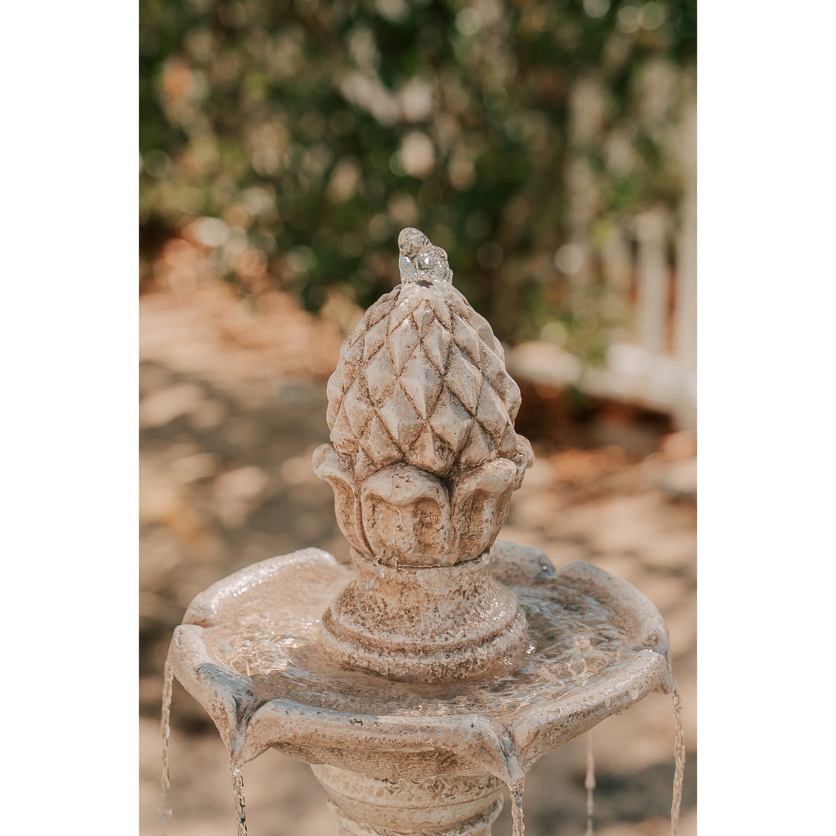 XBrand 51 in Tall 3-Tier Freestanding Waterfall Fountain, Outdoor Garden, Yard, Lawn, Porch Décor