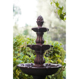 XBrand 51 in Tall 3-Tier Freestanding Waterfall Fountain, Outdoor Garden, Yard, Lawn, Porch Décor