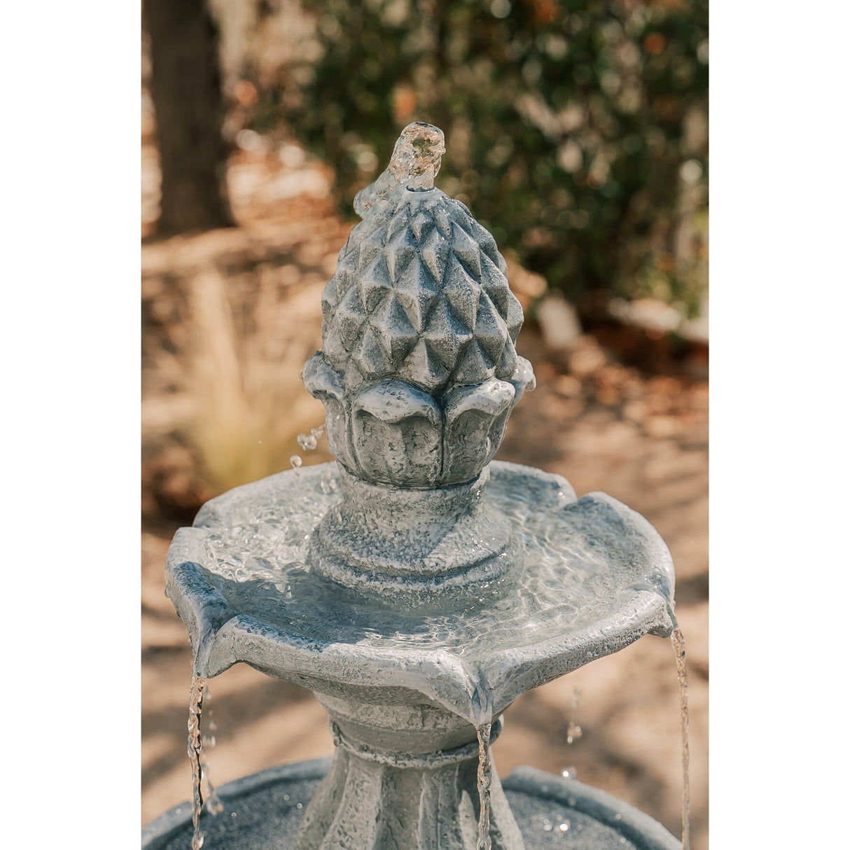 XBrand 51 in Tall 3-Tier Freestanding Waterfall Fountain, Outdoor Garden, Yard, Lawn, Porch Décor
