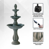 XBrand 51 in Tall 3-Tier Freestanding Waterfall Fountain, Outdoor Garden, Yard, Lawn, Porch Décor
