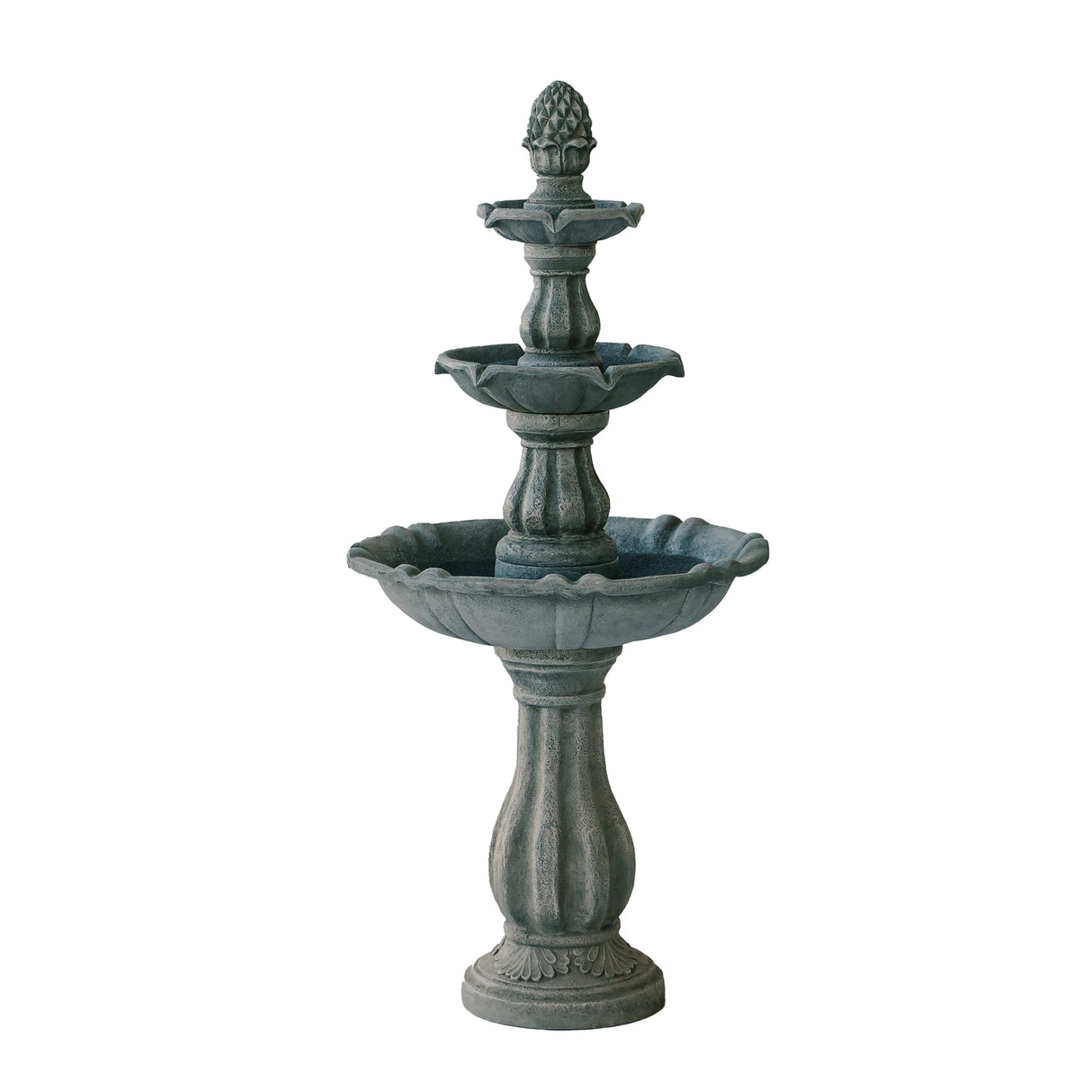 XBrand 51 in Tall 3-Tier Freestanding Waterfall Fountain, Outdoor Garden, Yard, Lawn, Porch Décor