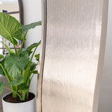 XBrand 72 Inch Mirror Water Fountain, Steel, Indoor, Includes Pump, LED Lights and Rocks, Home Office Décor
