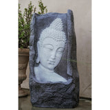 XBrand Buddha Waterfall Fountain, Indoor and Outdoor Relaxing Zen Decor, 34 Inch Tall, White