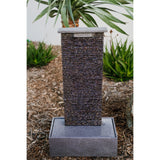 XBrand 32.5" Tall Cascading Waterfall Fountain, Pedestal, Auto Shut Off Pump, Indoor/Outdoor, Home & Garden Décor, Black