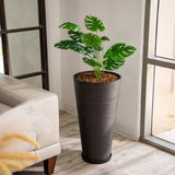 XBrand Modern 28-Inch Tall Round Planter, Modern Tapered, Indoor & Outdoor Planter