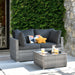 XIZZI 3 Pieces Patio Sofa Set Rattan Wicker Outdoor Corner Chair