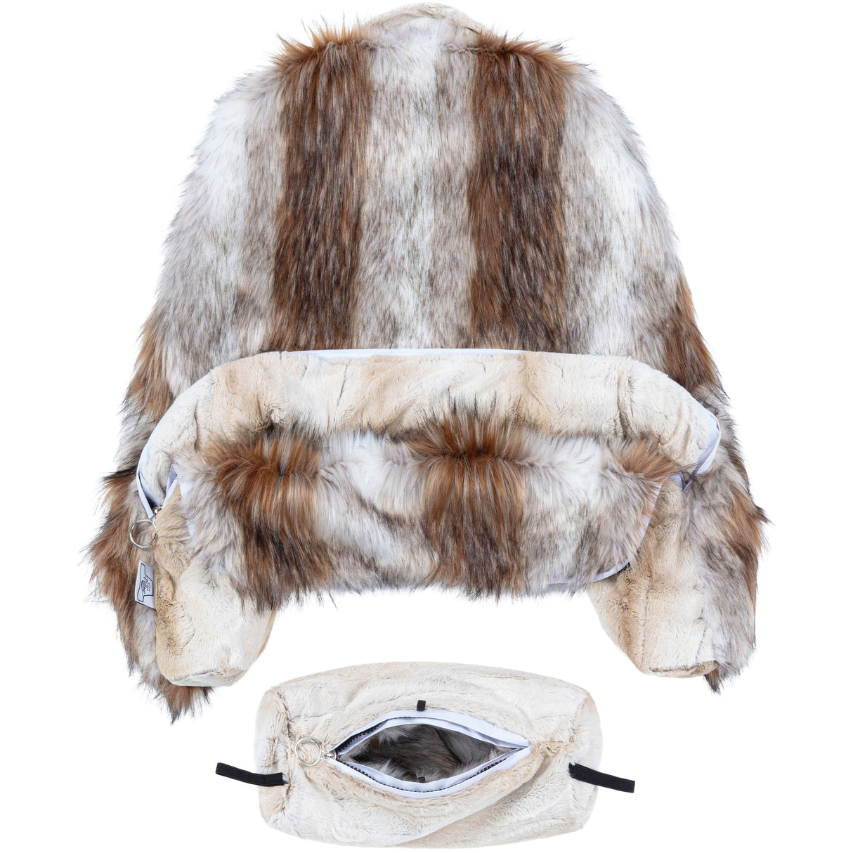 XXL Husband Pillow Cover Only - Ultra Rare Baby Backrest Pillowcase Set, 2-tone Reversible Double Sided Fabulous Faux Fur
