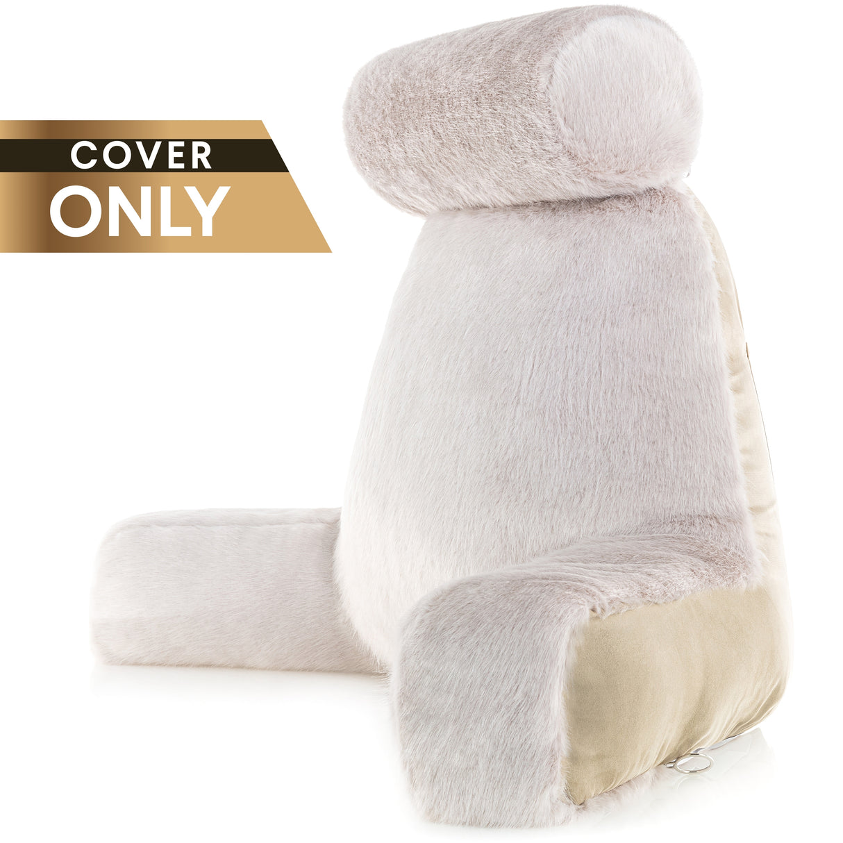 XXL Husband Pillow Cover Only - Ultra Rare Baby Backrest Pillowcase Set, 2-tone Reversible Double Sided Fabulous Faux Fur