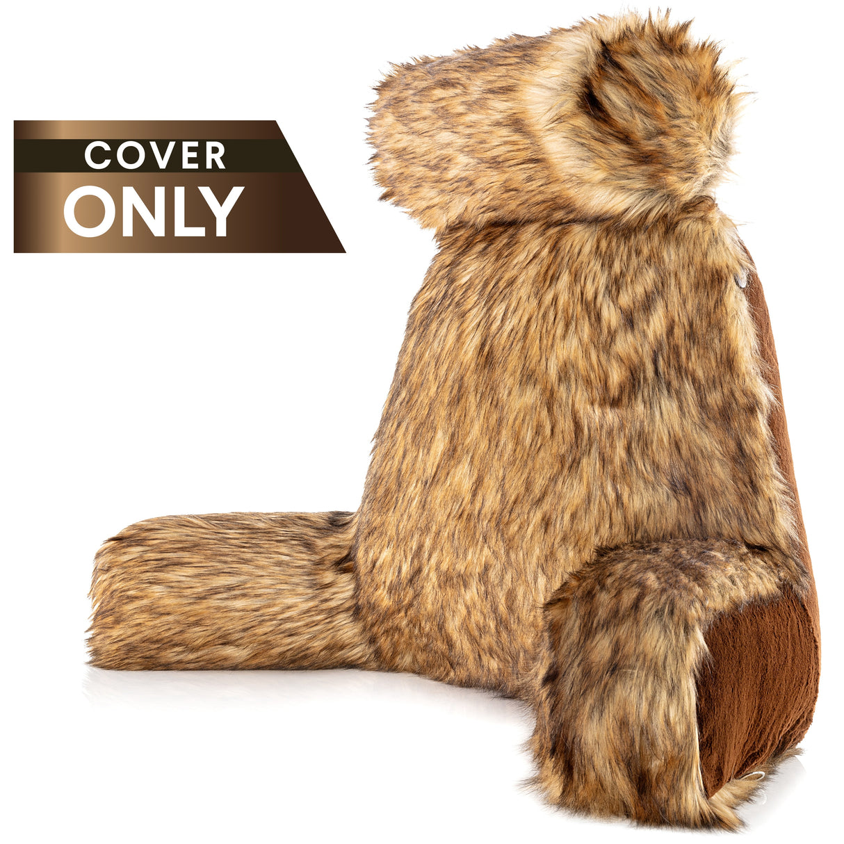 XXL Husband Pillow Cover Only - Ultra Rare Baby Backrest Pillowcase Set, 2-tone Reversible Double Sided Fabulous Faux Fur