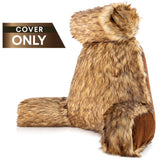XXL Husband Pillow Cover Only - Ultra Rare Baby Backrest Pillowcase Set, 2-tone Reversible Double Sided Fabulous Faux Fur