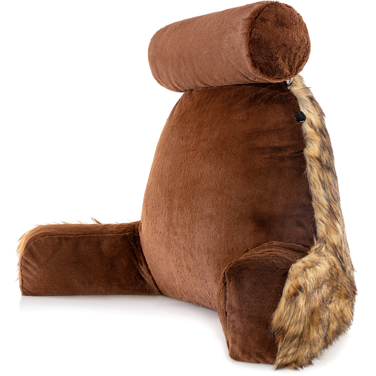 XXL Husband Pillow Cover Only - Ultra Rare Baby Backrest Pillowcase Set, 2-tone Reversible Double Sided Fabulous Faux Fur