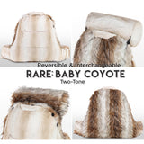XXL Husband Pillow Cover Only - Ultra Rare Baby Backrest Pillowcase Set, 2-tone Reversible Double Sided Fabulous Faux Fur