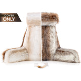 XXL Husband Pillow Cover Only - Ultra Rare Baby Backrest Pillowcase Set, 2-tone Reversible Double Sided Fabulous Faux Fur