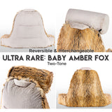 XXL Husband Pillow Cover Only - Ultra Rare Baby Backrest Pillowcase Set, 2-tone Reversible Double Sided Fabulous Faux Fur