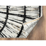 Xanthos Collection Grey Abstract Area Rug - 5' X 8'