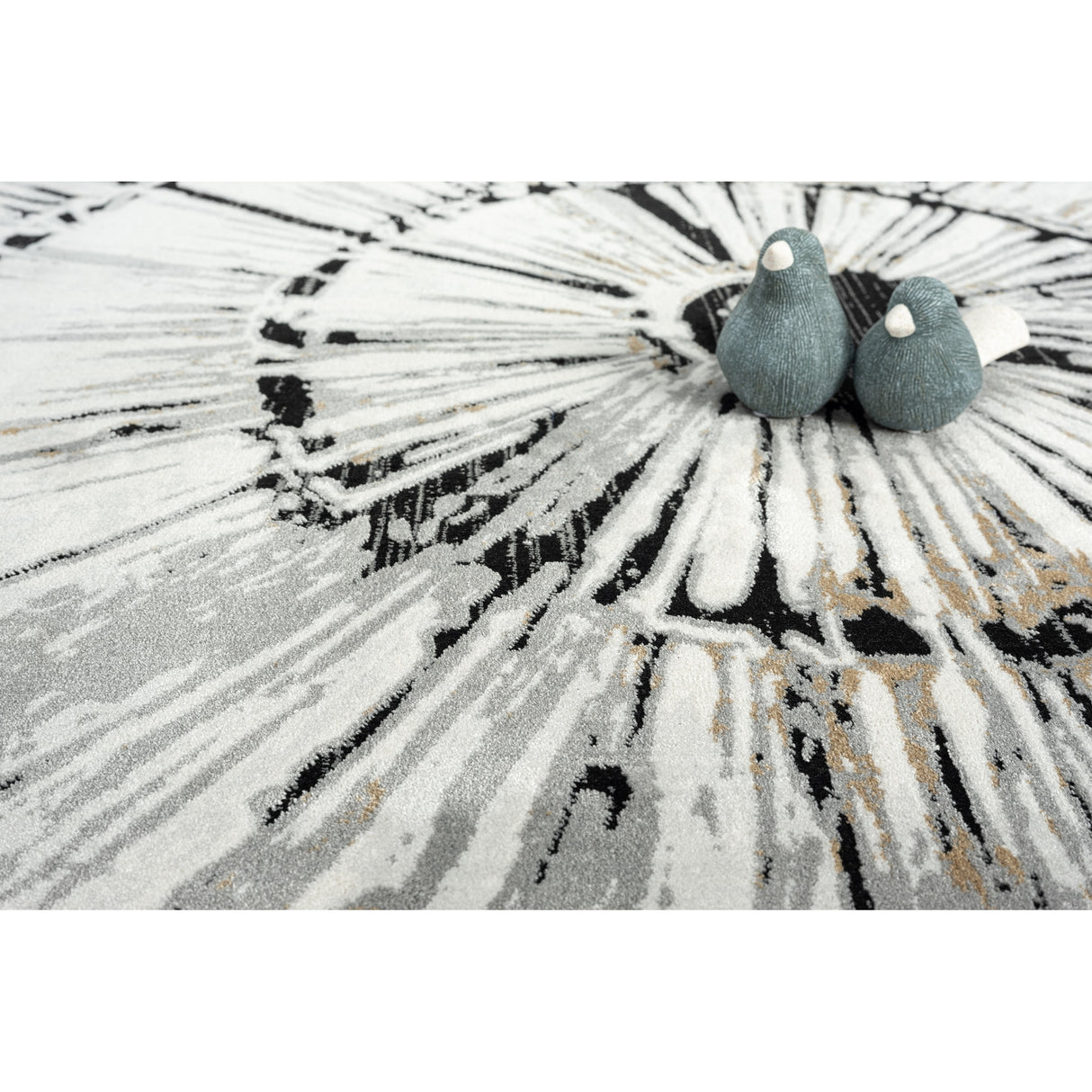 Xanthos Collection Grey Abstract Area Rug - 5' X 8'