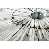 Xanthos Collection Grey Abstract Area Rug - 5' X 8'
