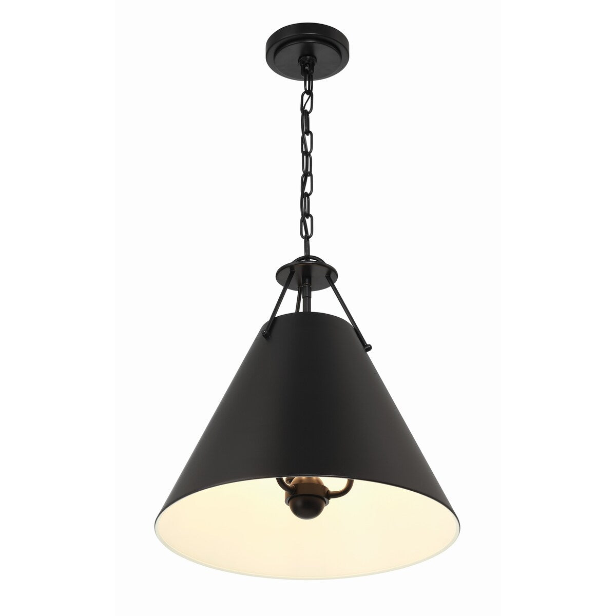Xavier 3 Light Matte Black Pendant - 16"W x 16.5"H x 16"D