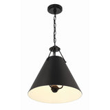 Xavier 3 Light Matte Black Pendant - 16"W x 16.5"H x 16"D