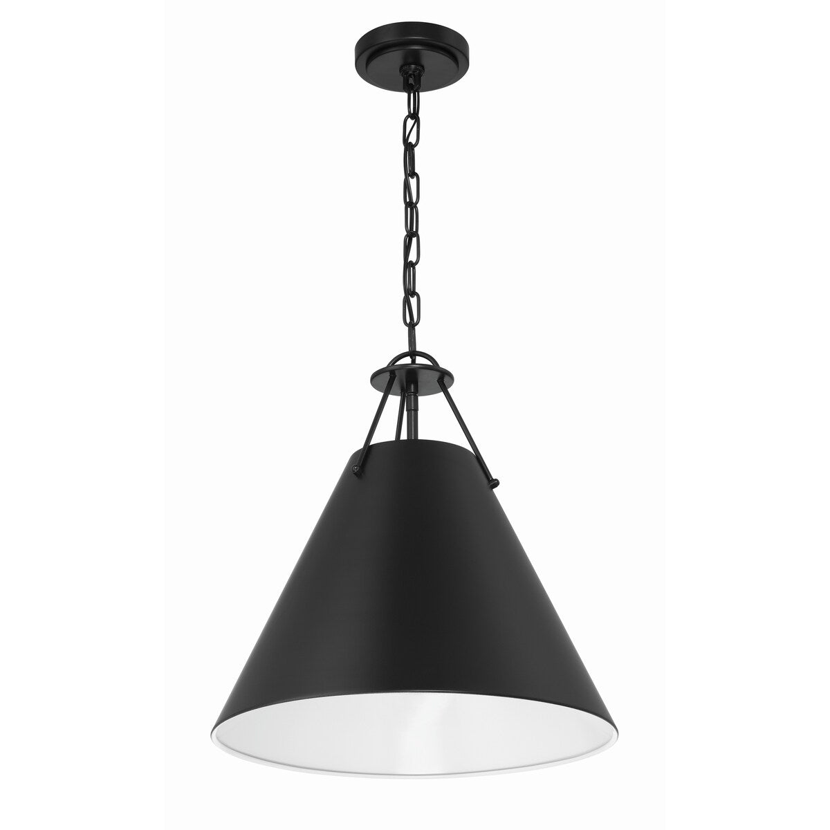 Xavier 3 Light Matte Black Pendant - 16"W x 16.5"H x 16"D
