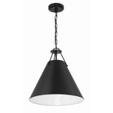 Xavier 3 Light Matte Black Pendant - 16"W x 16.5"H x 16"D