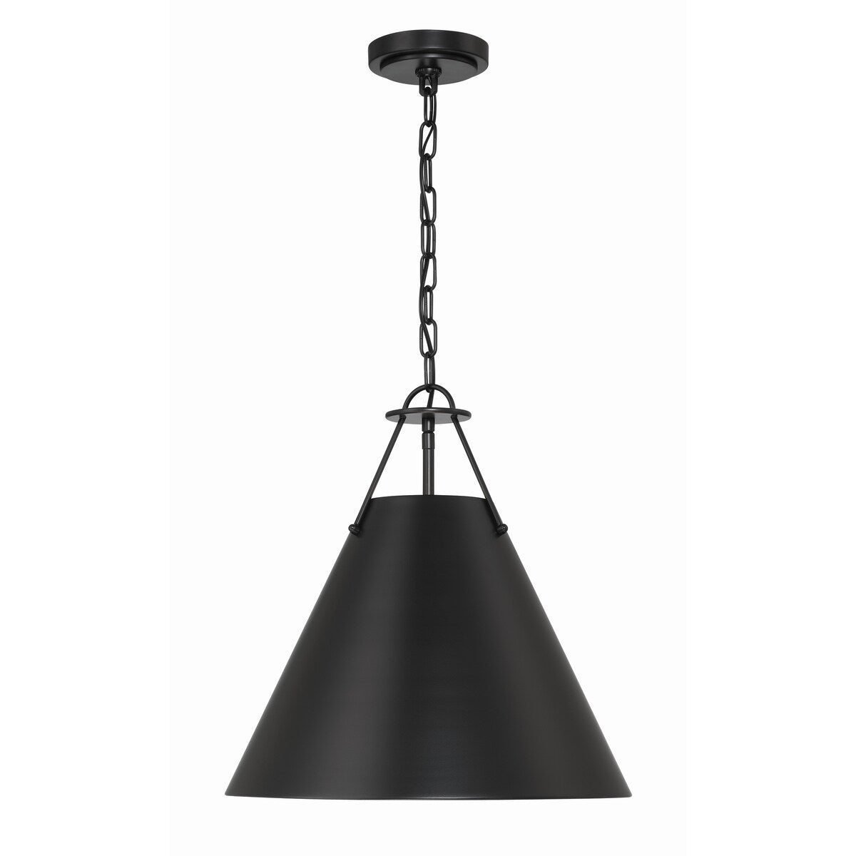 Xavier 3 Light Matte Black Pendant - 16"W x 16.5"H x 16"D