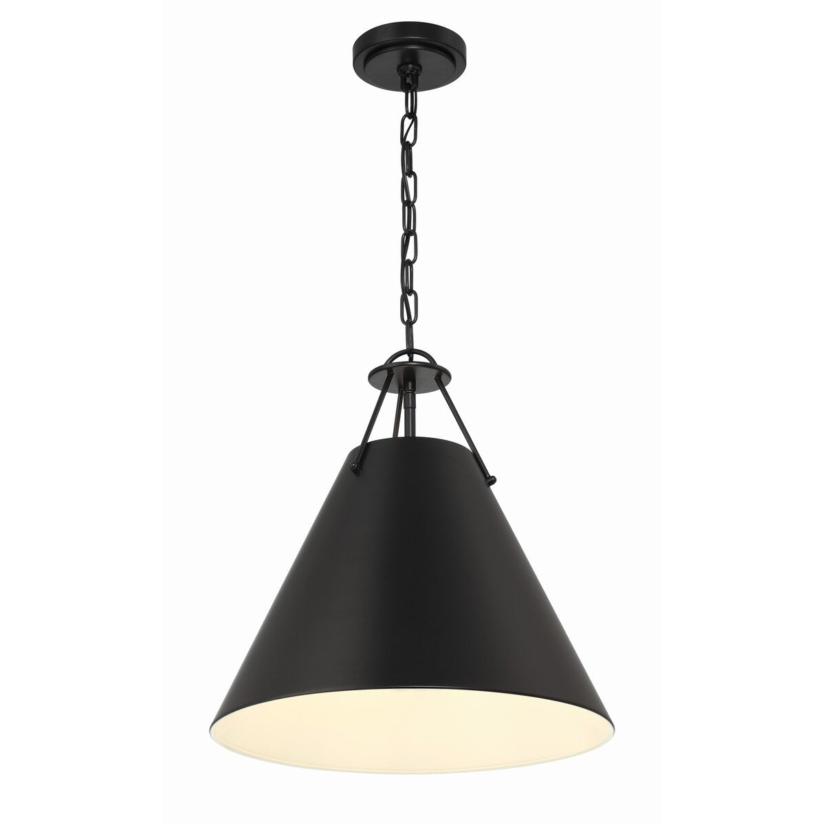 Xavier 3 Light Matte Black Pendant - 16"W x 16.5"H x 16"D