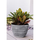 Xbrand Modern Nested Round Textured Pot Planter, Set of 3, 12 Inch Tall, White