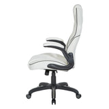 Xeno Gaming Chair in Faux Leather with Color Accents