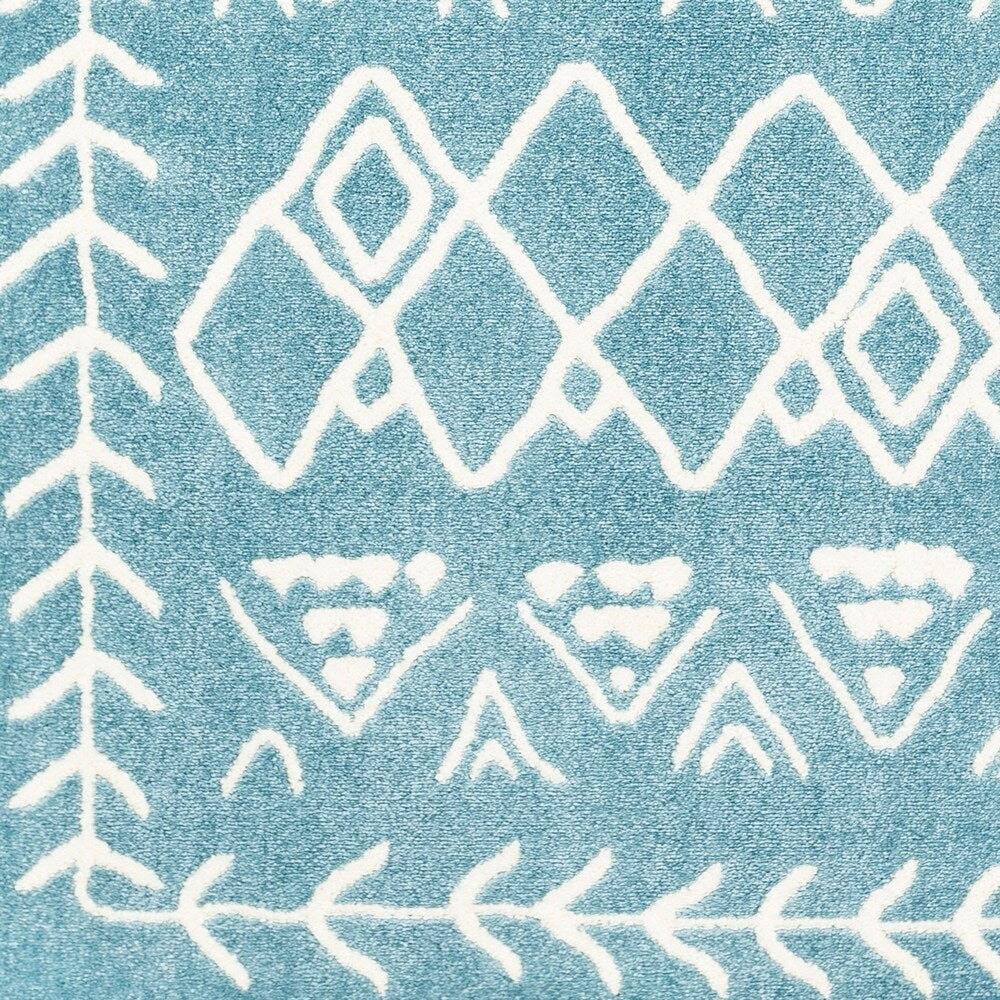 Xia Blue Bohemian Nomad Area Rug - 8'10" x 12'6"