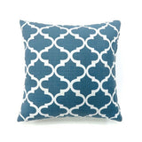 Xia Contemporary Style Pillow, Blue Quatrefoil, Set of 2, Large