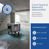 Edendirect Commercial Dehumidifier with Drain Hose, Remote Control, Memory Restart, Whole House, Auto Defrose