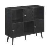 Xtra Storage Cube Organizer Sideboard Console Table with 3 Cubbies and 3 Cabinets