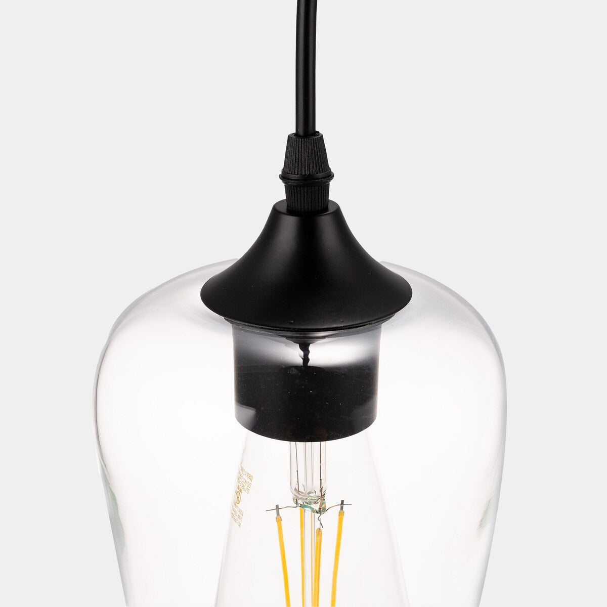 YANSUN 1-Light Modern Matte Black Island Pendant Light Rustic Farmhouse Industrial Hanging Light for Kitchen Dining 2 Pack