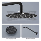 YASINU 1-Spray Wall Bar Shower Kit with Hand Shower in Matte Black