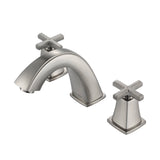 YASINU Cross Handles Widespread 8 Inch Bathroom Faucet With Drain