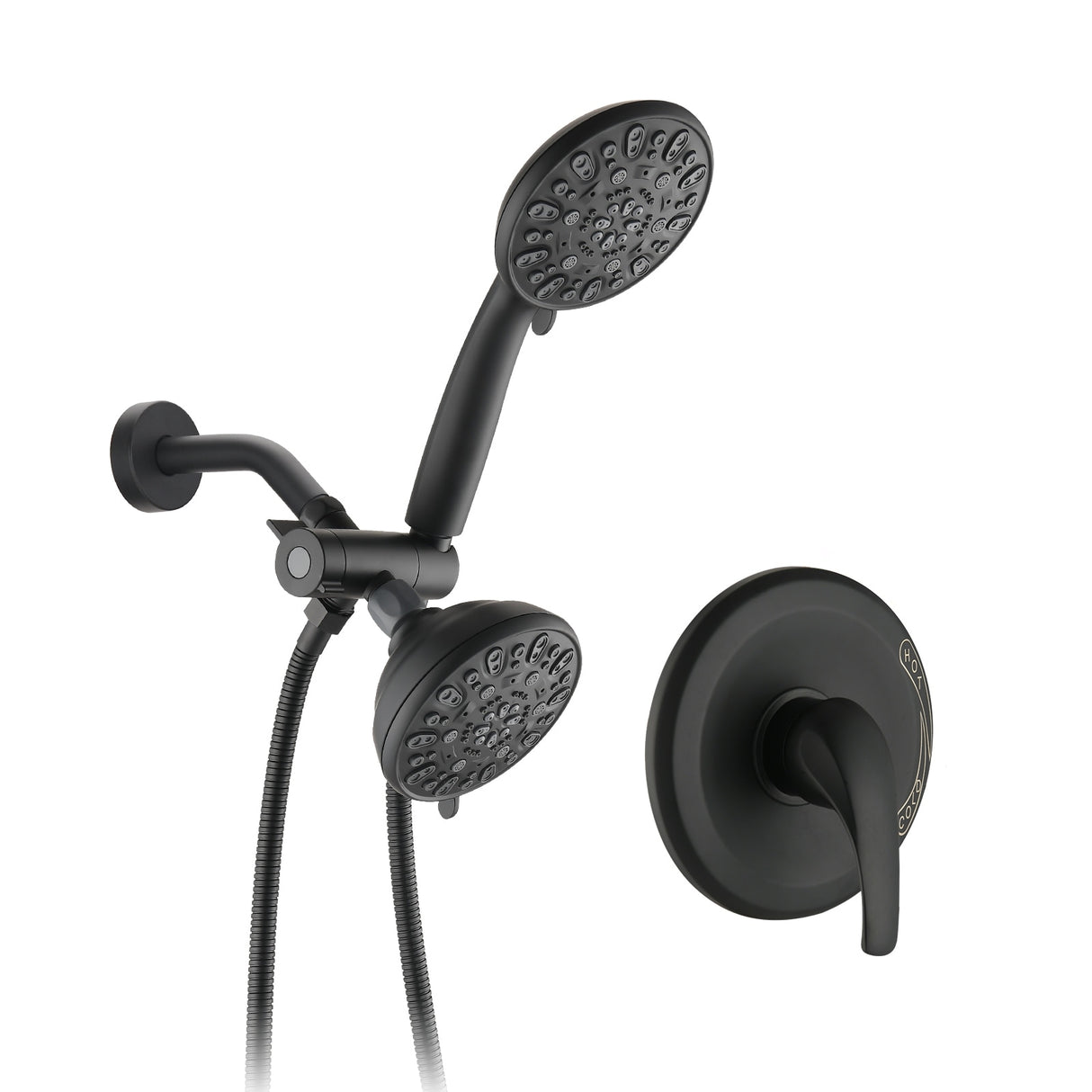 YASINU Dual 2 in 1 Shower Faucet Set with Valve Shower System Kit