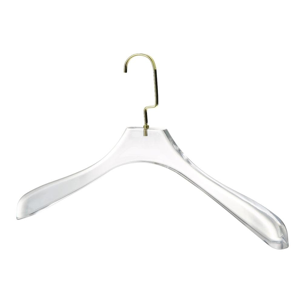 YBM Home Quality Acrylic Clear Coat Hangers, Without Bar
