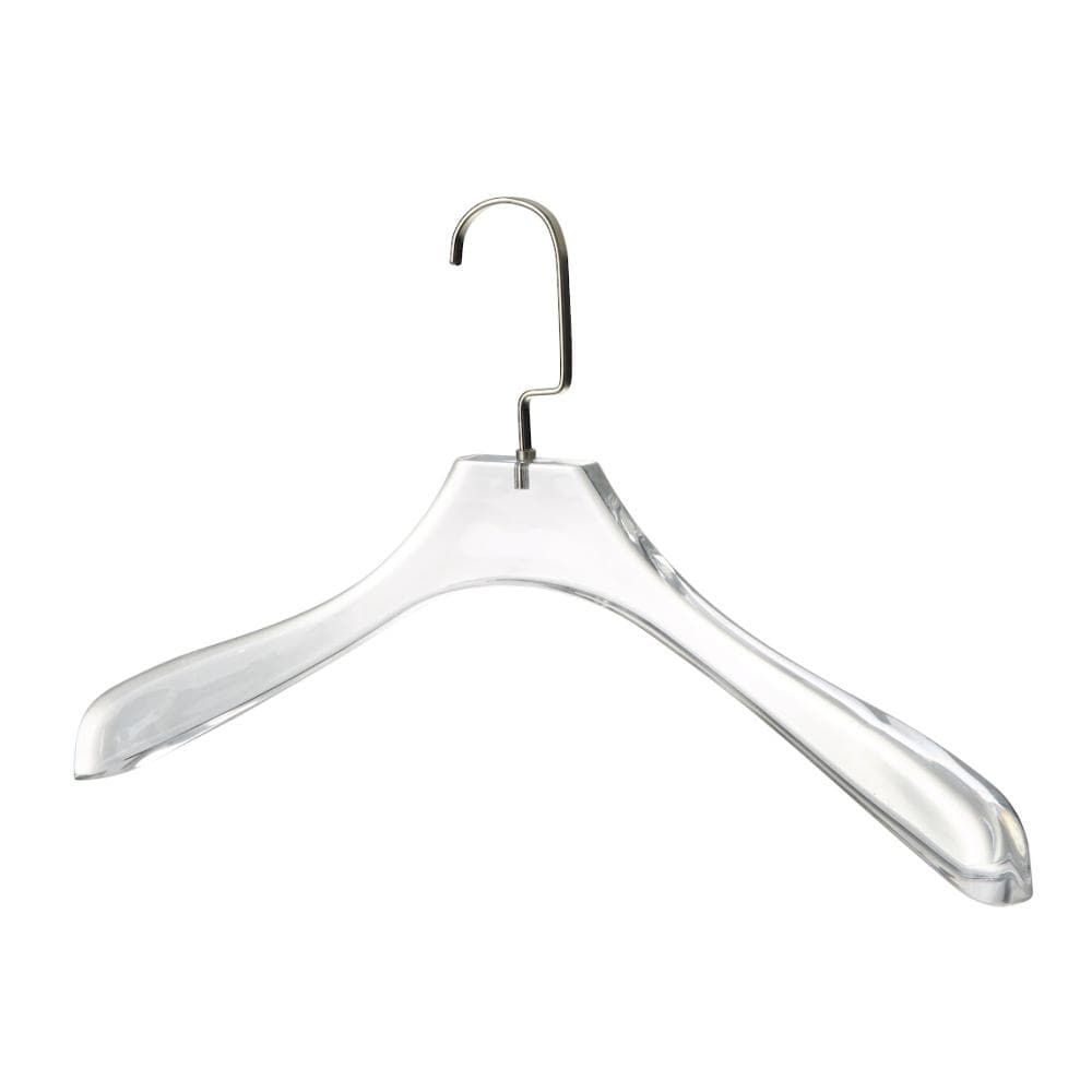 YBM Home Quality Acrylic Clear Coat Hangers, Without Bar