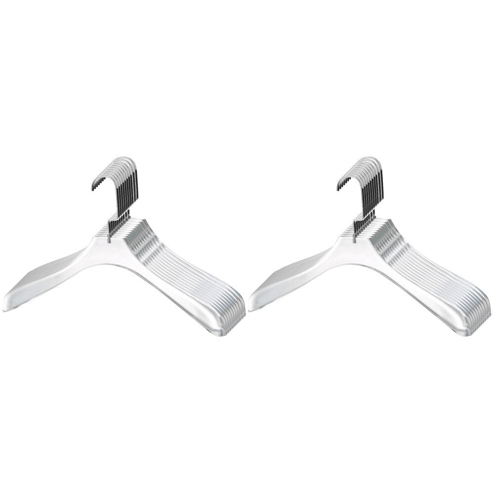 YBM Home Quality Acrylic Clear Coat Hangers, Without Bar