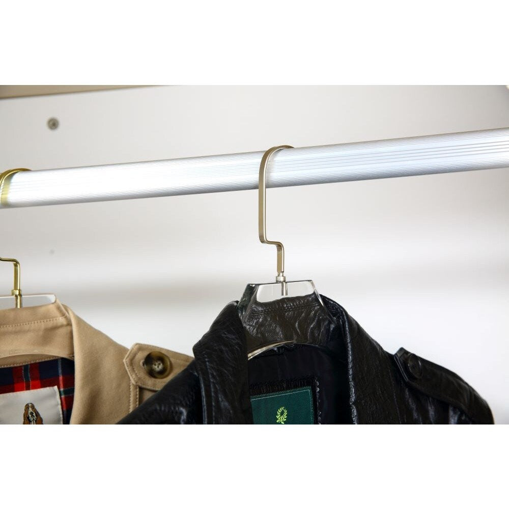 YBM Home Quality Acrylic Clear Coat Hangers, Without Bar
