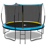 12FT Recreational Trampolines with Enclosure for Kids and Adults with Patented Fiberglass Poles - Pumpkin Blue