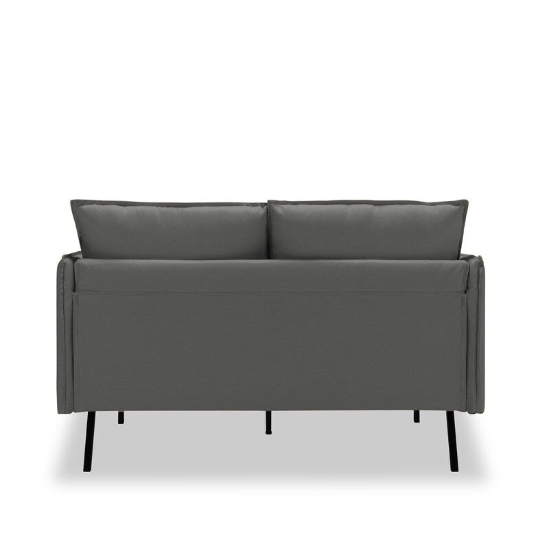 WEDOHOME Modern Polyester With Metal Legs Double Cushion Design Loveseat Sofa,Sleeper Sofa
